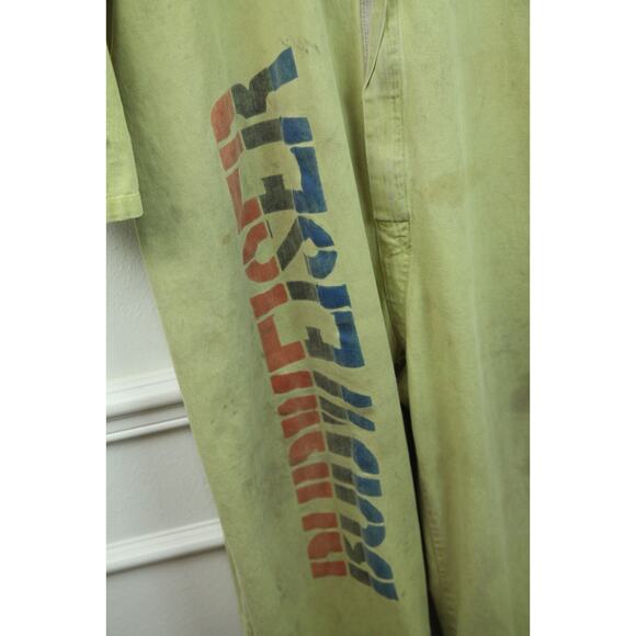 Vintage Jumpsuit Pit Crew Coveralls Panama Budweiser Cargo Ship? USA Made Worn - Picture 3 of 15